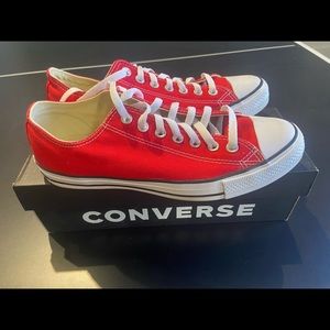 Red Converse All Star Low Tops Women 11 / men 9